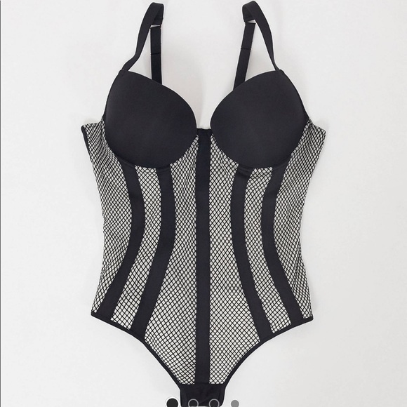 asos curve black body suit - Picture 1 of 2